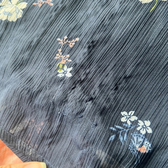 Abercrombie & Fitch Womens Floral Navy Sleeveless Boho Midi Dress Medium - Picture 8 of 12